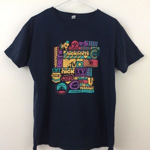 Graphic Tee Short Sleeve Blue Unisex